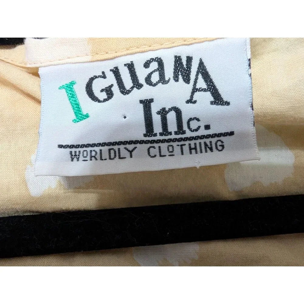 VTG Guana Inc 100% Cotton Patchwork Top & Wrap Skirt Set Boho Lagenlook Artwear - Picture 13 of 16